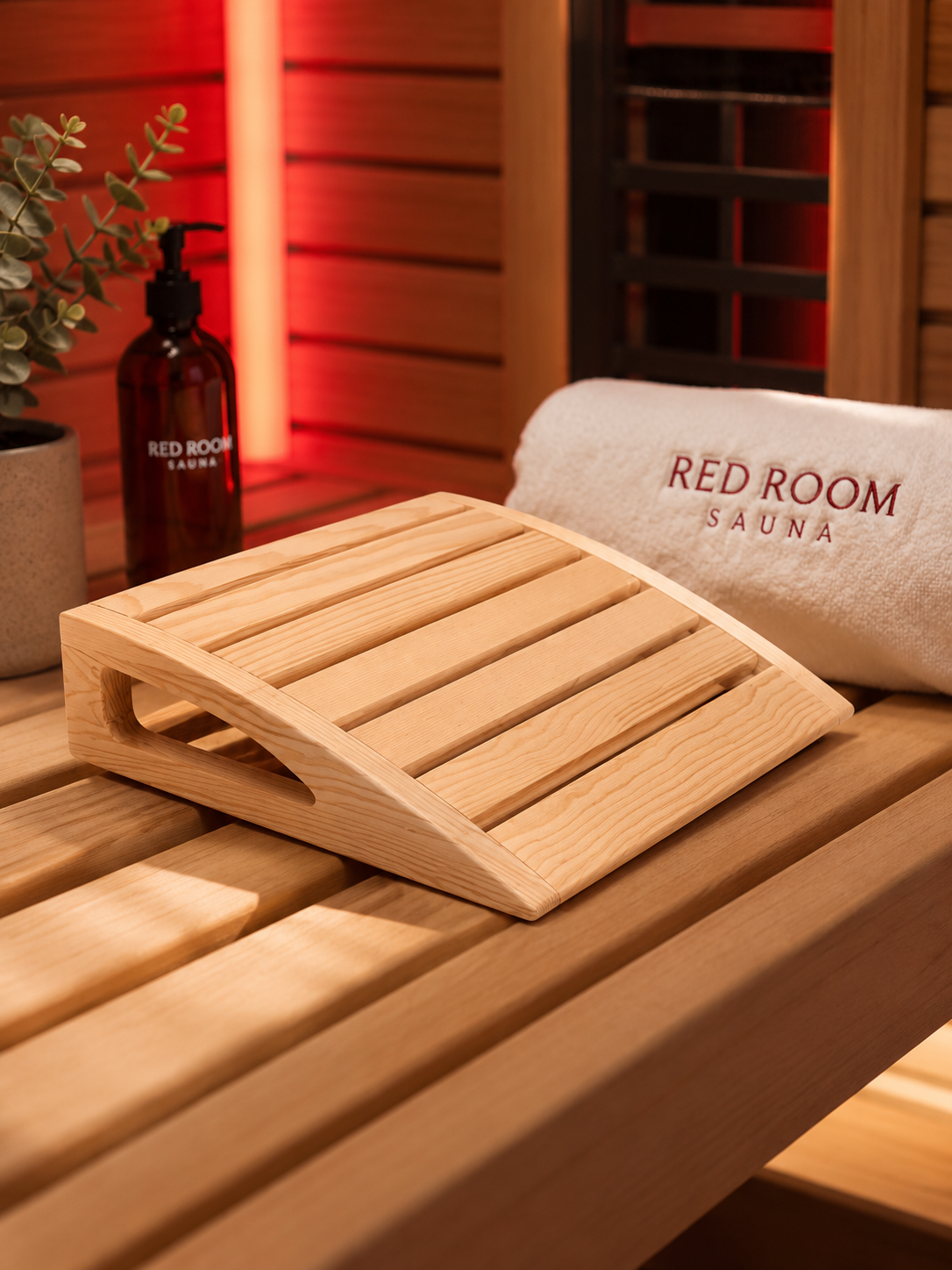 Red Room Ergonomic Cedar Sauna Headrest